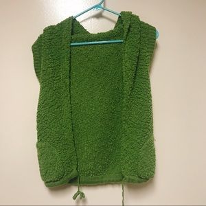 Green cotton cardigan